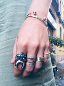 Rolled Snake Anillo